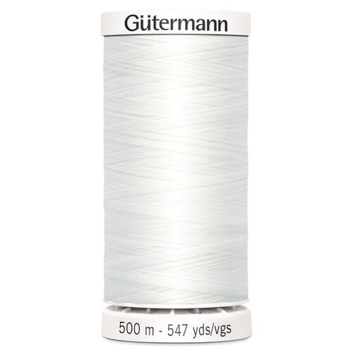 Gutermann, Sew-All Thread 500m, Colour 800, WHITE