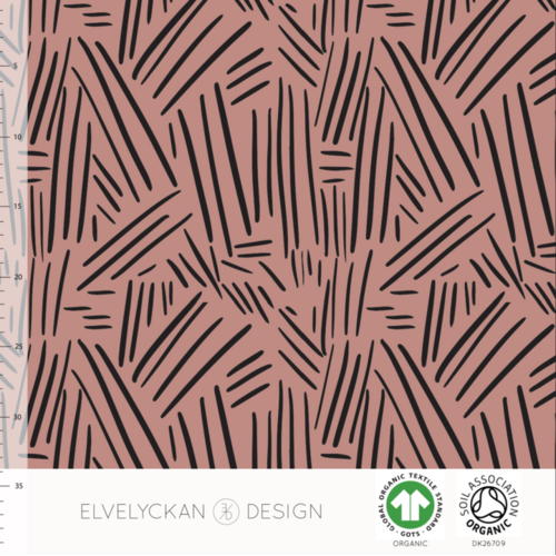 Elvelyckan Design, GOTS Organic Jersey, Spikes Blush Pink