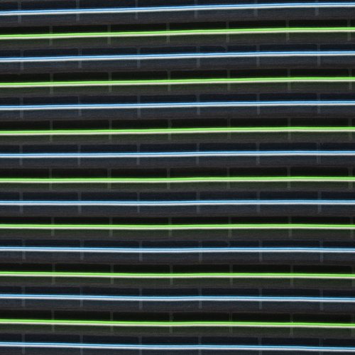European Knit, Oeko-Tex French Terry, Glow Stripes Soft Lime/Light Blue