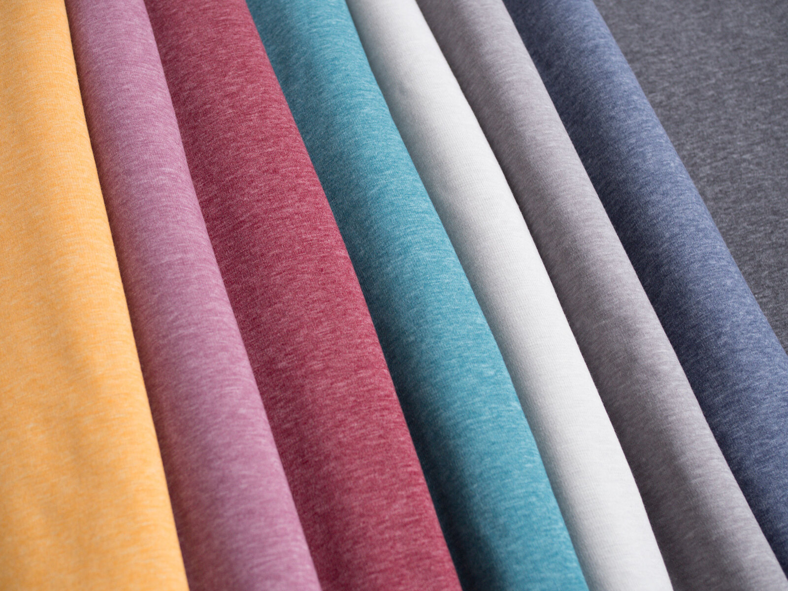 European Alpine Fleece Sweater Knit, Melange Teal Wattle Hill Fabrics