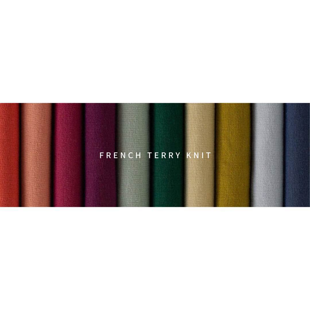 European Knit, Grey Solid French Terry Sweatshirt Fabric