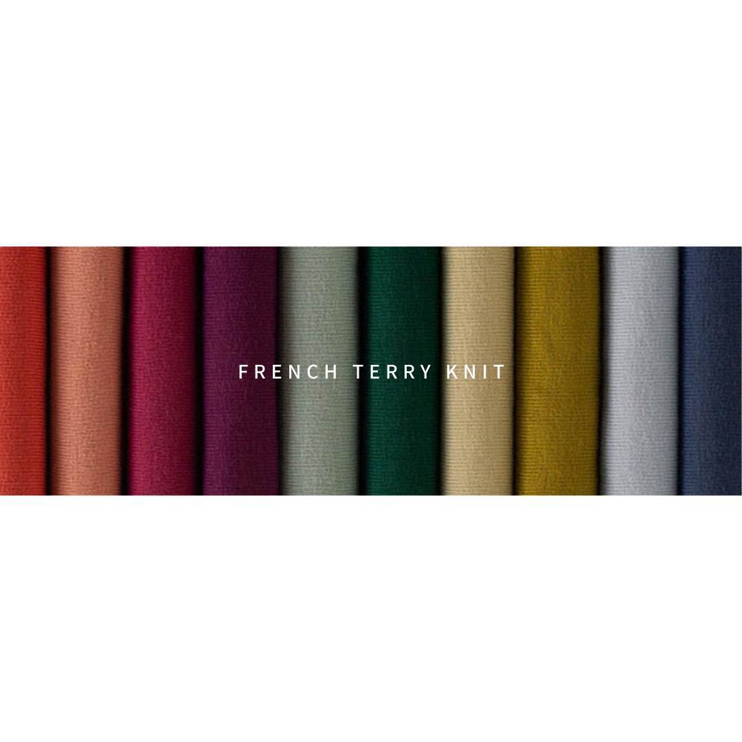 Cotton Elastane Knit Fabric  GOTS Organic French Terry - Grey