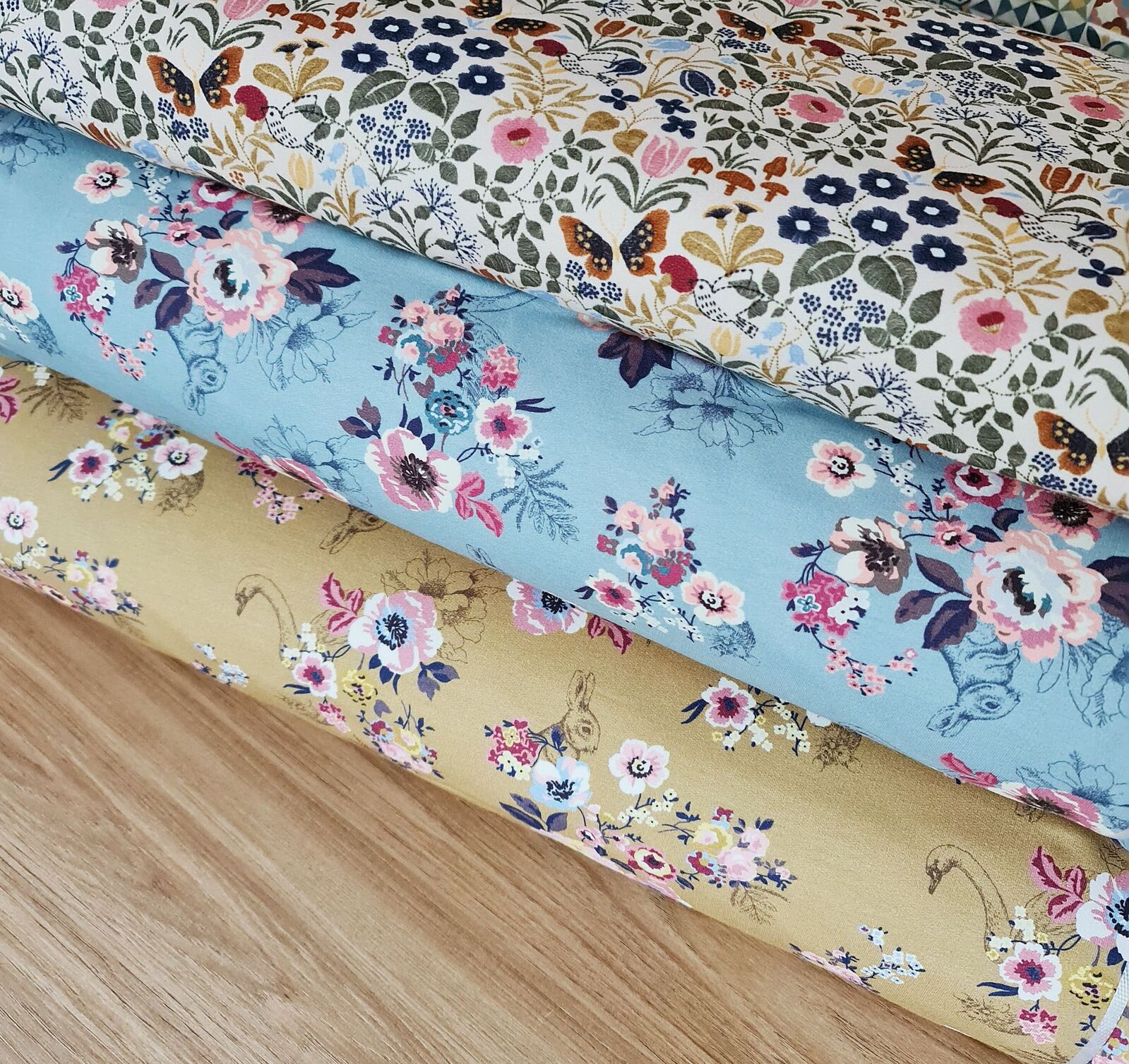 European Knit Floral Light Mustard French Terry Cozy Sweatshirt