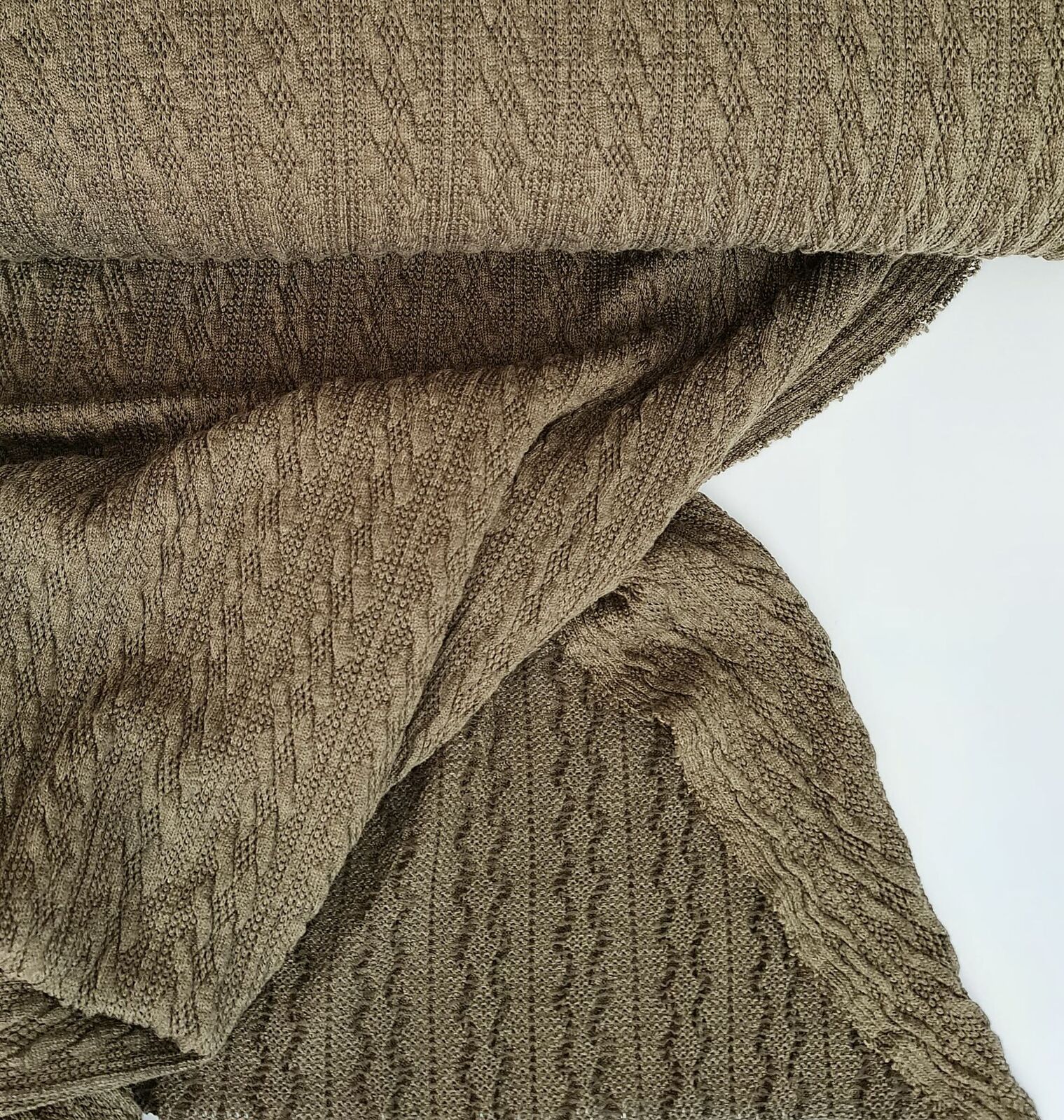 European Cable Cardigan Knit, Charcoal 