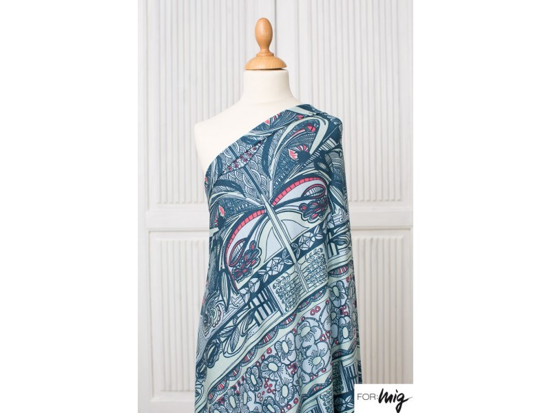 Lillestoff | Autumn Glory Blue | Modal Fabric | Wattle Hill Fabrics