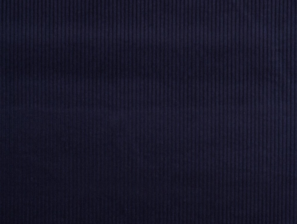 European Wide Corduroy Fabric Solid Dark Blue Wattle Hill Fabrics