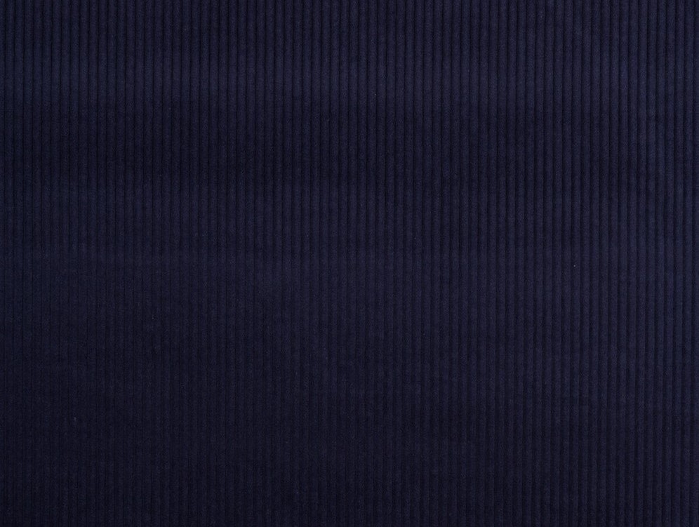 European Wide Corduroy Fabric | Solid Dark Blue | Wattle Hill Fabrics