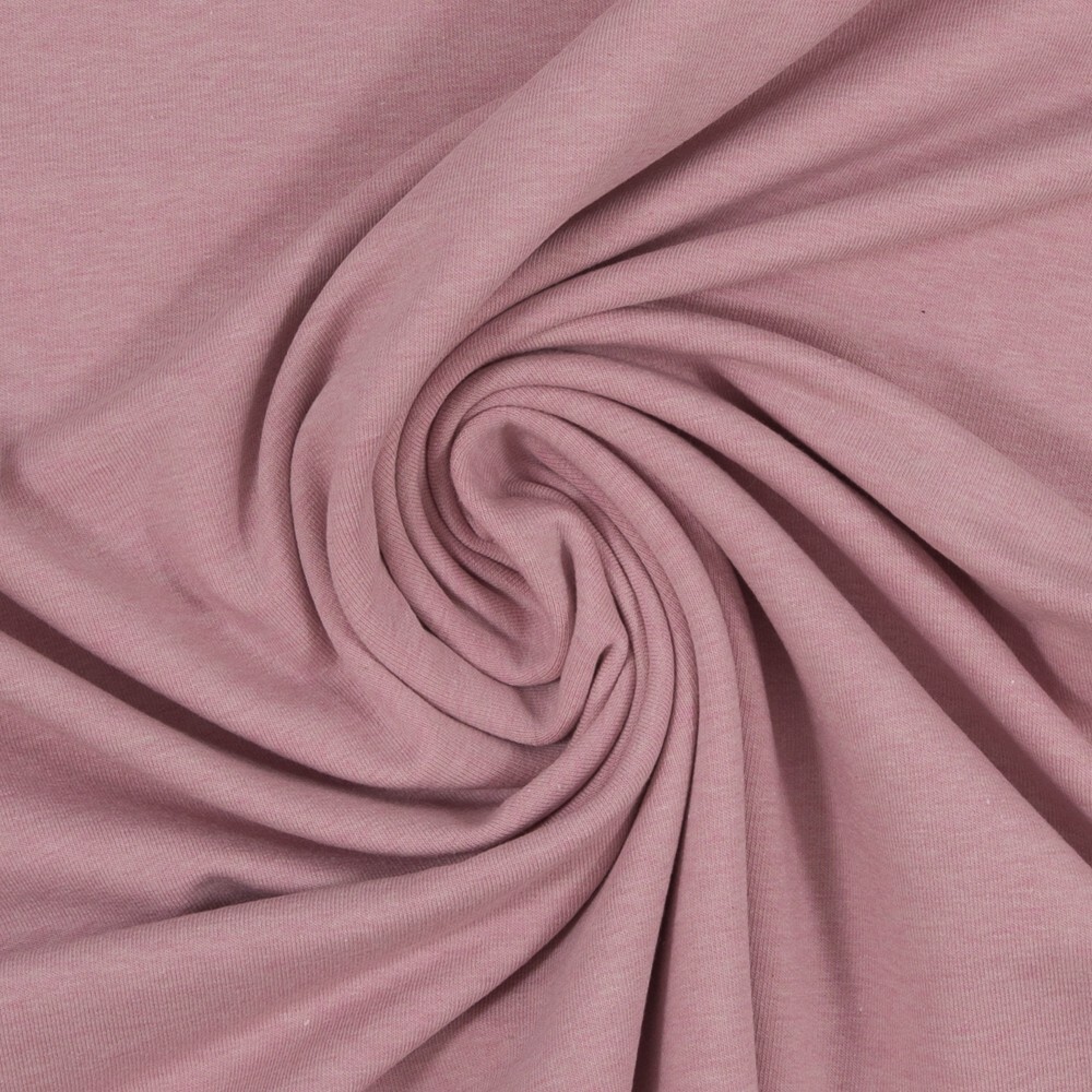 European Cotton Elastane Jersey Melange Rose Wattle Hill Fabrics