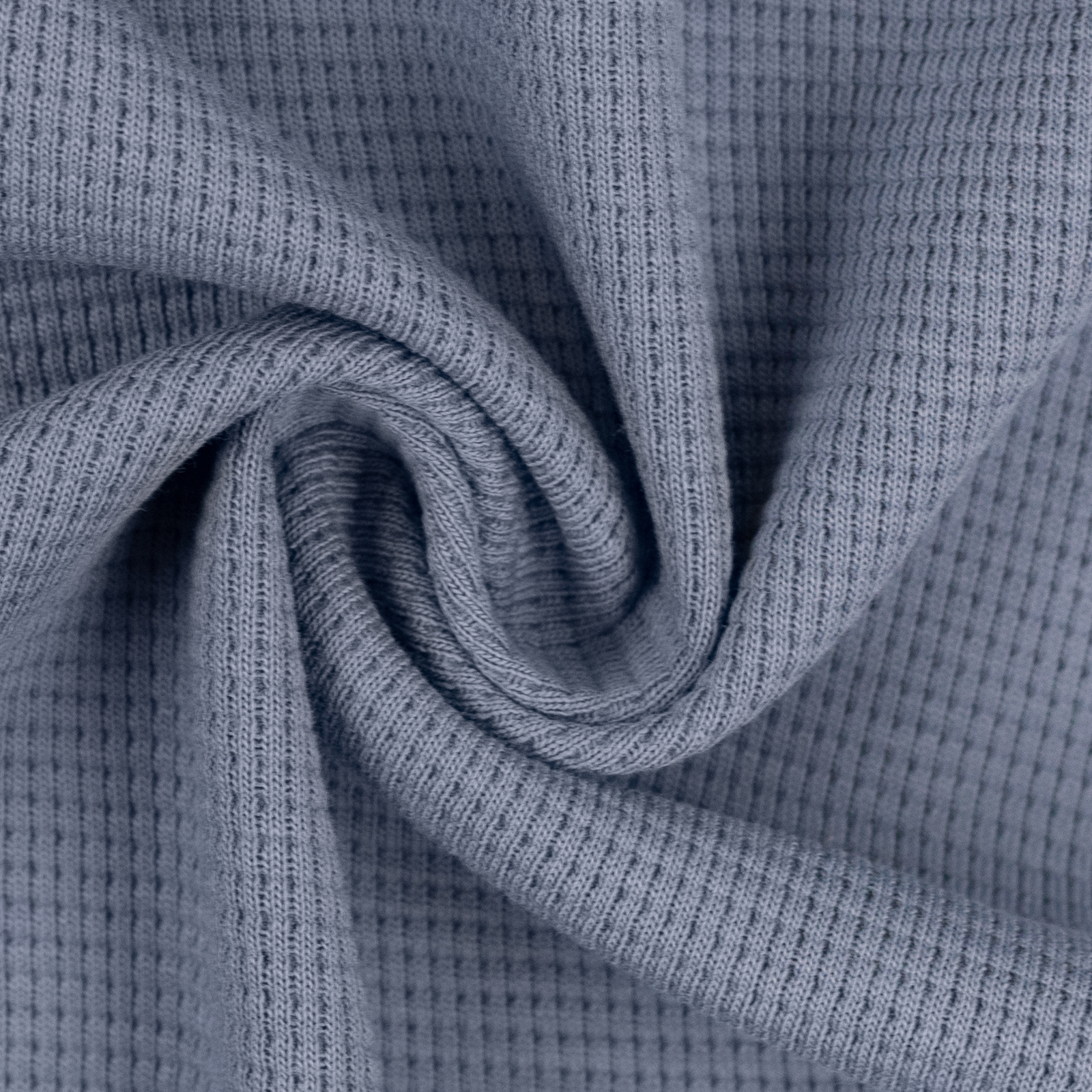 European Waffle Jersey Knit, OekoTex, Blue Grey Wattle Hill Fabrics