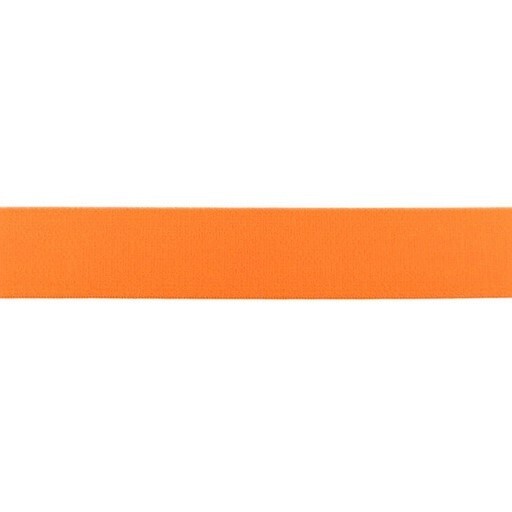 Waistband Elastic, Soft 25mm Plain Neon Orange