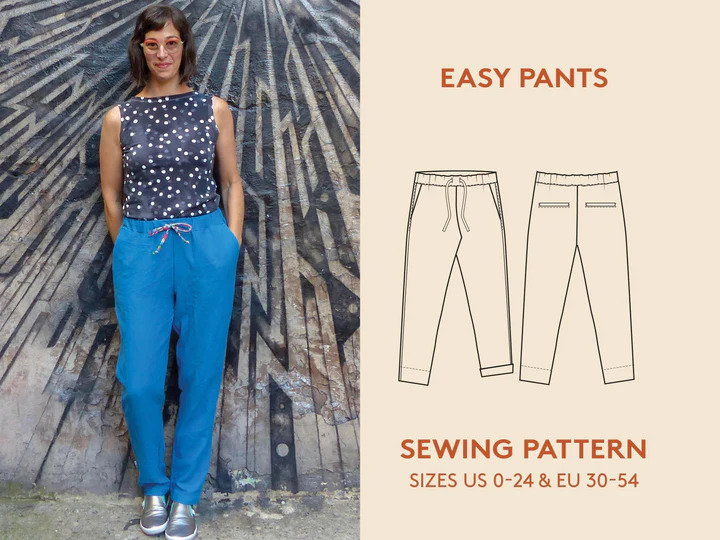 Wardrobe By Me, Easy Pants Sewing Pattern | Wattle Hill Fabrics