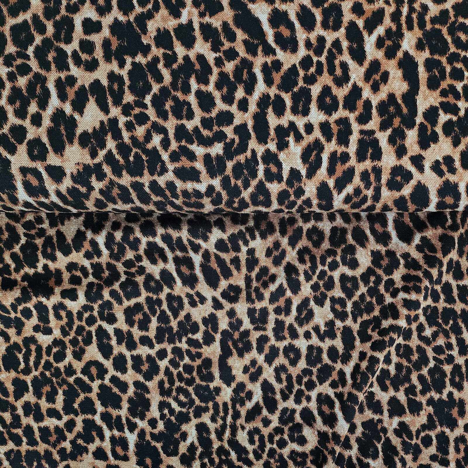 European Viscose Blend Ponte Oeko Tex Leopard Print Wattle Hill Fabrics