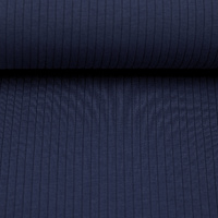 European Lounge Ribbed Jersey Knit, Oeko-Tex, Dark Navy