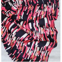 *REMNANT 153cm* European Woven Viscose Crinkle, Oeko-Tex, Abstract Navy