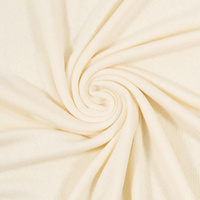 *REMNANT 90cm* European Cotton Elastane Jersey, Solid, Oeko-Tex, Cream