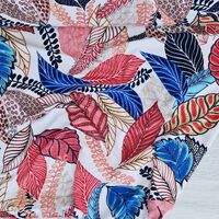 *REMNANT 64cm* European Viscose Jersey Knit, Tropical Leaves