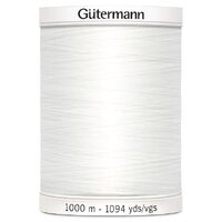 Gutermann, Sew All Thread 1000m, Colour 800, WHITE