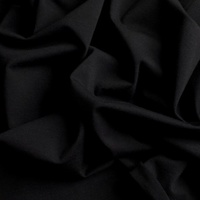 European Cotton Elastane Jersey, Solid, Oeko-Tex, Black