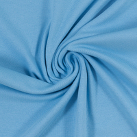 European Cotton Elastane Jersey, Solid, Oeko-Tex, Light Blue
