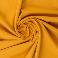 European Cotton Elastane Jersey, Solid, Oeko-Tex, Mustard Yellow