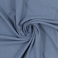 European Cotton Elastane Jersey Knit, Oeko-Tex, Denim Look, Blue Grey