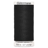 Gutermann, Sew-All Thread 500m, Colour 000, BLACK