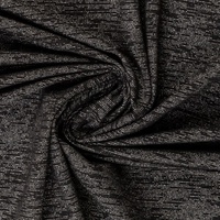 *REMNANT 135cm* European Glamour Sweat Knit, Black / Sillver Sparkle