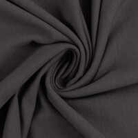 European Cotton Elastane Jersey, Solid, Oeko-Tex, Charcoal Grey