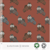 Elvelyckan Design, GOTS Organic Jersey, Walrus - Rusty