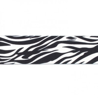Waistband Elastic, 40mm Zebra Stripes Black & White