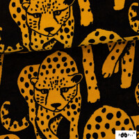PaaPii Design, Stretch Terry, Cheetah Ochre