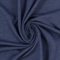European Cotton Elastane Jersey Knit, Oeko-Tex, Denim Look, Denim Blue
