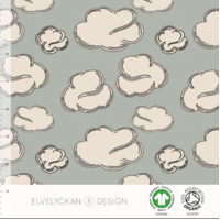 Elvelyckan Design, GOTS Organic Jersey, Clouds Sage