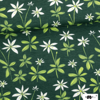 PaaPii Design, GOTS Organic Jersey, Starflower Dark Green Apple