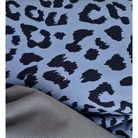 European Soft Shell, Oeko-Tex, Leopard Print Grey