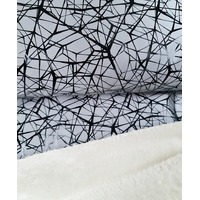 *REMNANT 2 PIECE* European Soft Shell, Reflective, Geometric Silver