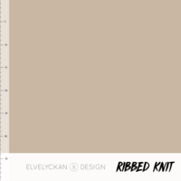 Elvelyckan Design, GOTS Organic, Ribbed Knit, Cappuccino