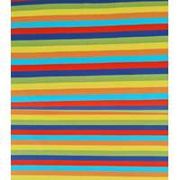 European Cotton Elastane Jersey, Oeko-Tex, 10mm Stripes Rainbow