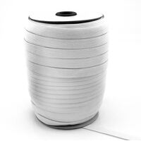Elastic, Uni-Trim Double Knitted 12mm, White 100m Roll