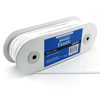 Elastic, Uni-Trim Premium Braided 9mm, White 100m Roll
