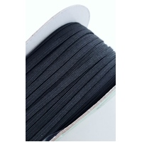 Elastic, Uni-Trim Premium Braided 6mm, Black per metre