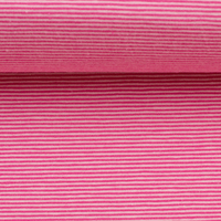 European Ribbing, Oeko-Tex, 1mm Stripes Pink/Bright Pink