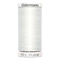 Gutermann, Sew All Thread 250m, Colour 800, WHITE