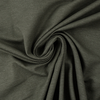 European Cotton Elastane Jersey Knit, Oeko-Tex, Denim Look, Olive