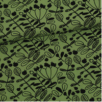 PaaPii Design, GOTS Organic French Terry, Flora Forest