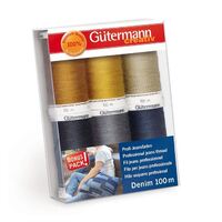 Gutermann, 6 Spool Sewing Thread Set - Denim