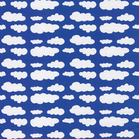European Cotton Elastane Jersey, Oeko-Tex, Clouds Royal Blue