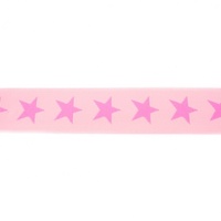 Waistband Elastic, Soft 40mm Stars Pale Pink Light Pink