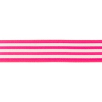 Waistband Elastic, Soft 40mm Line Stripes Neon Pink