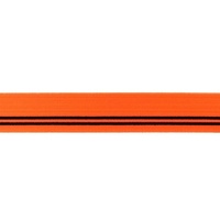 Waistband Elastic, Soft 30mm Black Stripes Neon Orange